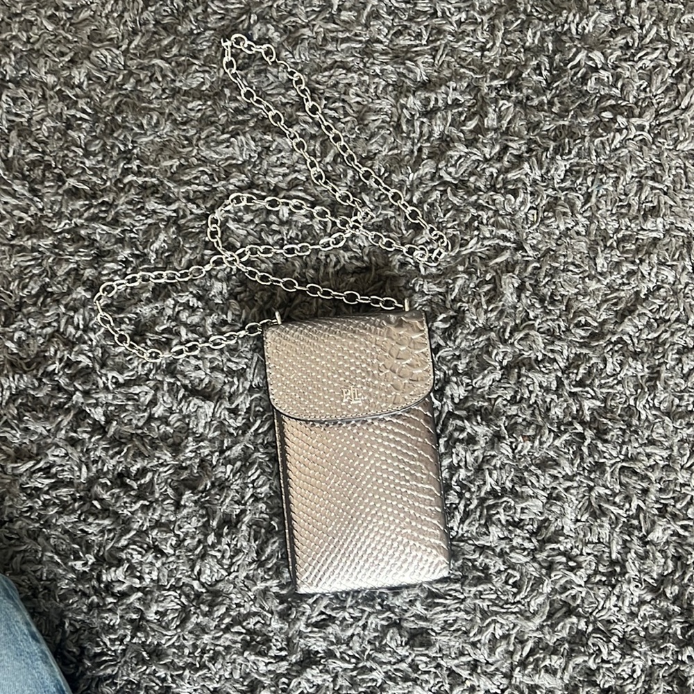 Ralph Lauren Bags | Pewter Ralph Lauren Crossbody Phone Bag